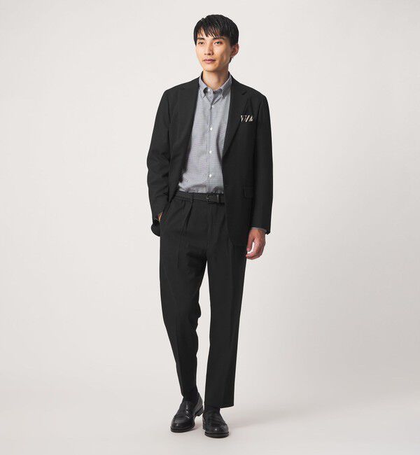 UNITED ARROWS green label relaxing「A+ リネンライク リラックス イージー 1プリーツ セットアップ パンツ スラックス -ストレッチ-」|スラックス|