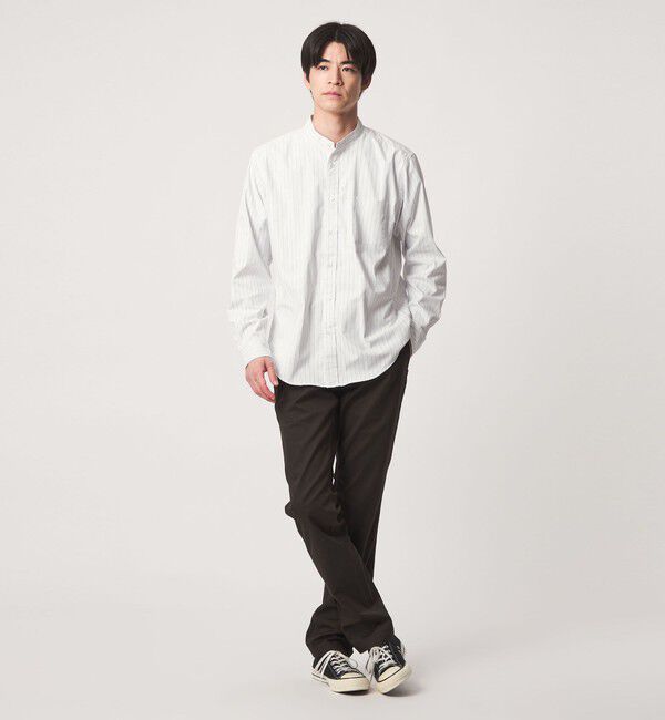 UNITED ARROWS green label relaxing「MULTI FUNCTION ピンオックス バンドカラー 長袖シャツ -UVカット・吸水速乾・遮熱-」|シャツ・ブラウス|