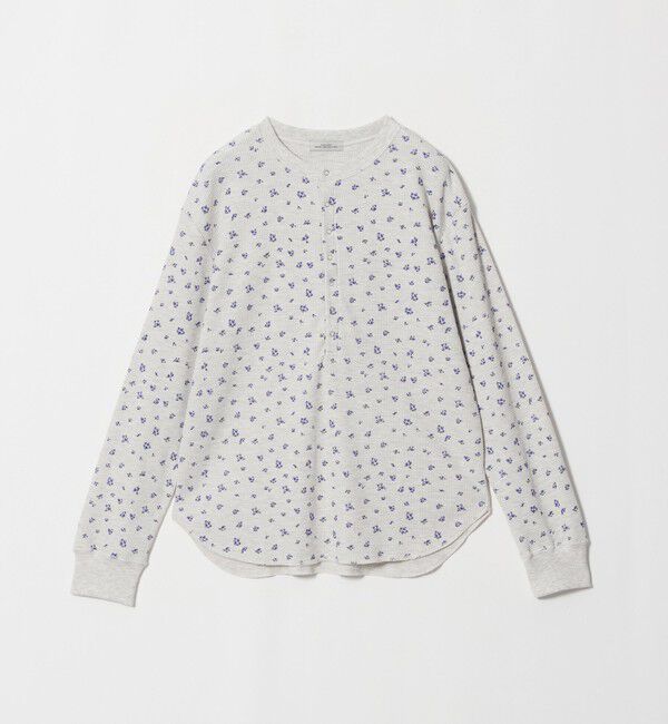 UNITED ARROWS green label relaxing「【WEB限定】＜at ease＞ワッフル ヘンリーネック  フラワープリント カットソー」|Tシャツ・カットソー|