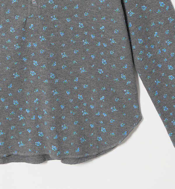 UNITED ARROWS green label relaxing「【WEB限定】＜at ease＞ワッフル ヘンリーネック  フラワープリント カットソー」|Tシャツ・カットソー|