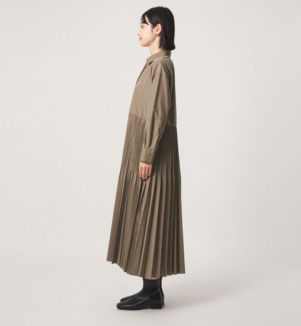 UNITED ARROWS green label relaxing「［size SHORT/TALLあり］ワッシャー プリーツ ロングスリーブ ワンピース」|ワンピース|