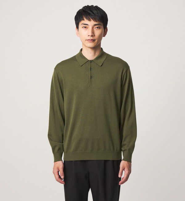 UNITED ARROWS green label relaxing「SUPER 120S ハイゲージ ニット ポロシャツ」|ニット・セーター|