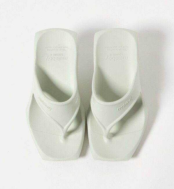 NICE WEATHER「【別注】＜muleboy＞SQUARE X FLIP FLOP サンダル」|サンダル|LIME