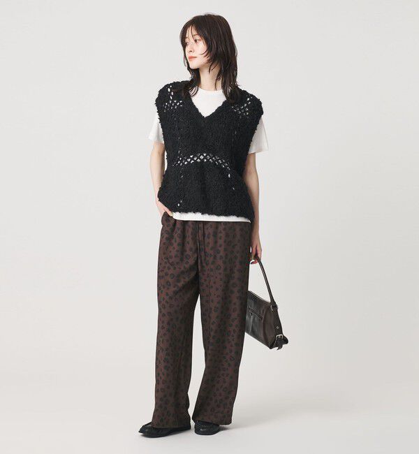 BEAUTY&YOUTH UNITED ARROWS「ポリエステルブレンド レオパード イージーワイドパンツ」|その他|