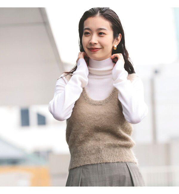 BEAMS SELECTION for WOMEN「AURALEE / BRUSHED SUPER KID MOHAIR KNIT TANK」|ニット・セーター|
