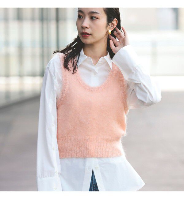 BEAMS SELECTION for WOMEN「AURALEE / BRUSHED SUPER KID MOHAIR KNIT TANK」|ニット・セーター|