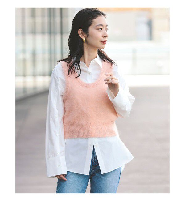 BEAMS SELECTION for WOMEN「AURALEE / BRUSHED SUPER KID MOHAIR KNIT TANK」|ニット・セーター|