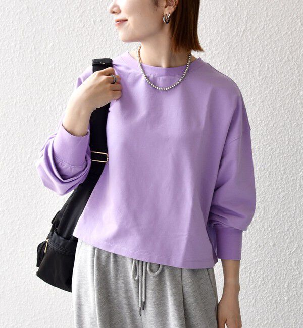 SHIPS any「《一部追加予約》SHIPS any:〈洗濯機可能〉インレイ ロングスリーブ コンパクト プルオーバー」|Tシャツ・カットソー|