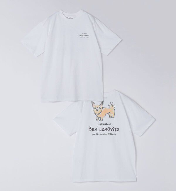 SHIPS「【City Ambient Products別注】Ben Lenovitz: DOG CAT Tシャツ」|Tシャツ・カットソー|