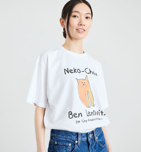 SHIPS「【City Ambient Products別注】Ben Lenovitz: DOG CAT Tシャツ」|Tシャツ・カットソー|