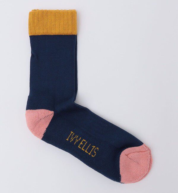 SHIPS「IVY ELLIS: 3トーン ソックス」|ソックス|ネイビー