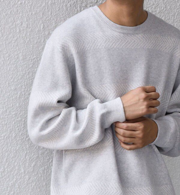 SHIPS any「SHIPS any:〈手洗い可能〉コットン カシミヤ スウェットライク ニット 25AW◇」|ニット・セーター|トップグレー