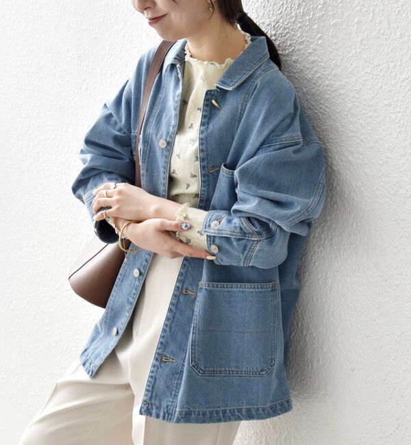 SHIPS any「SHIPS any:〈洗濯機可能〉ルーズ デニム カバーオール ジャケット［SHIPS any DENIM］」|デニムジャケット|
