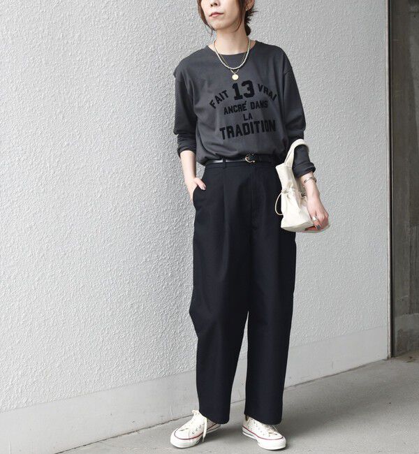 SHIPS Colors 「《一部追加予約》【WEB限定】〈洗濯機可能〉フロッキー ロゴ TEE（ロンT）◇」|Tシャツ・カットソー|