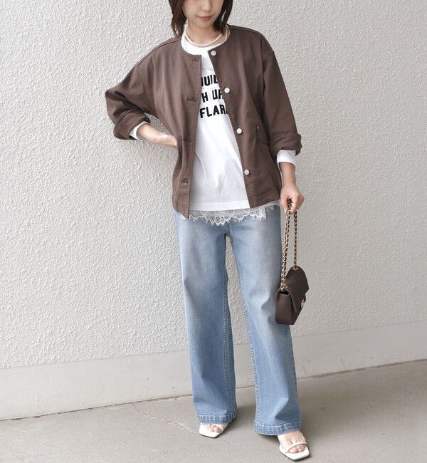 SHIPS Colors 「《一部追加予約》【WEB限定】〈洗濯機可能〉フロッキー ロゴ TEE（ロンT）◇」|Tシャツ・カットソー|