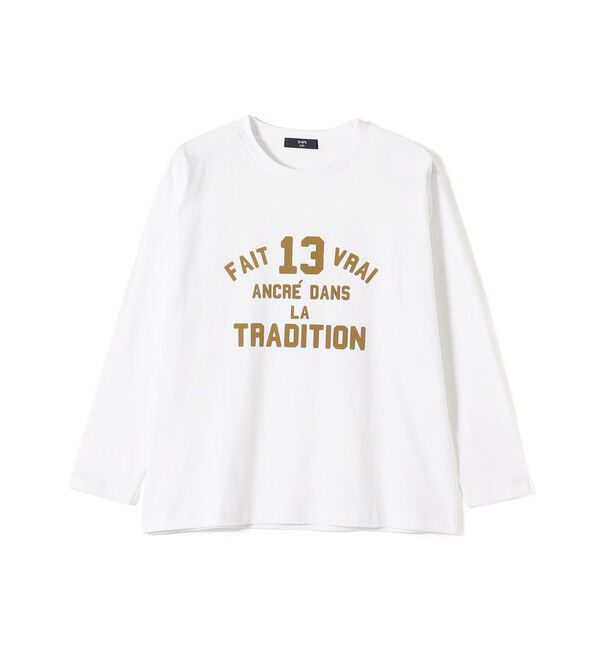 SHIPS Colors 「《一部追加予約》【WEB限定】〈洗濯機可能〉フロッキー ロゴ TEE（ロンT）◇」|Tシャツ・カットソー|