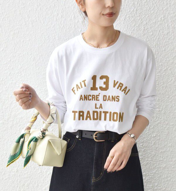 SHIPS Colors 「《一部追加予約》【WEB限定】〈洗濯機可能〉フロッキー ロゴ TEE（ロンT）◇」|Tシャツ・カットソー|