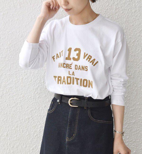 SHIPS Colors 「《一部追加予約》【WEB限定】〈洗濯機可能〉フロッキー ロゴ TEE（ロンT）◇」|Tシャツ・カットソー|