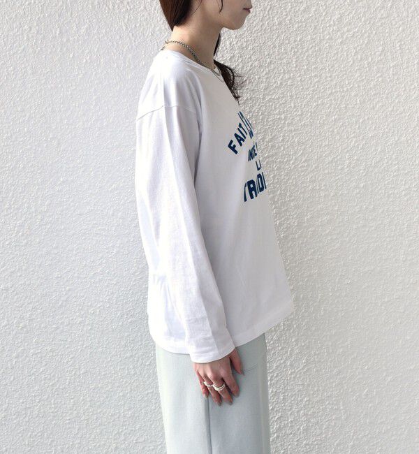 SHIPS Colors 「《一部追加予約》【WEB限定】〈洗濯機可能〉フロッキー ロゴ TEE（ロンT）◇」|Tシャツ・カットソー|
