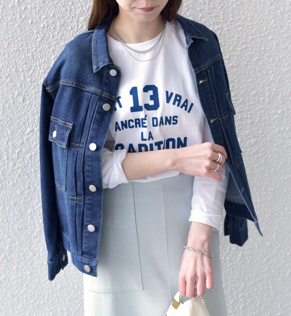 SHIPS Colors 「《一部追加予約》【WEB限定】〈洗濯機可能〉フロッキー ロゴ TEE（ロンT）◇」|Tシャツ・カットソー|