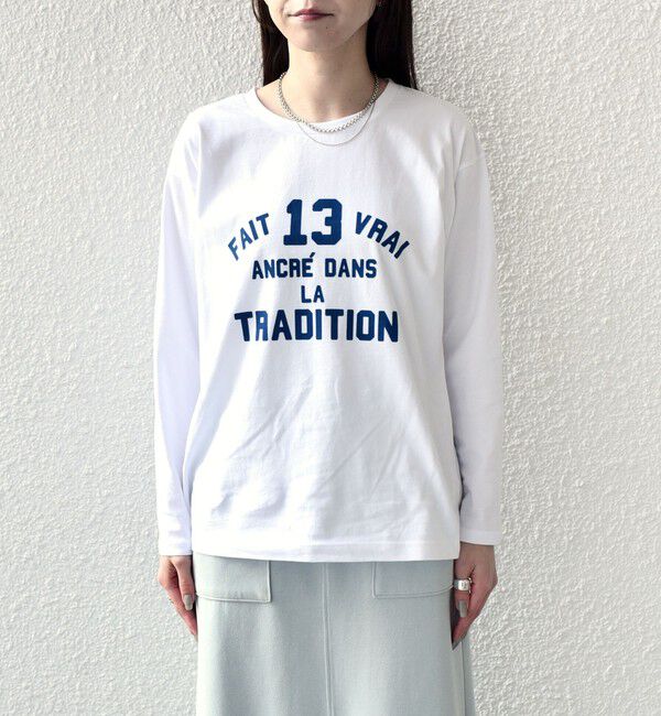 SHIPS Colors 「《一部追加予約》【WEB限定】〈洗濯機可能〉フロッキー ロゴ TEE（ロンT）◇」|Tシャツ・カットソー|