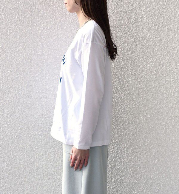 SHIPS Colors 「《一部追加予約》【WEB限定】〈洗濯機可能〉フロッキー ロゴ TEE（ロンT）◇」|Tシャツ・カットソー|