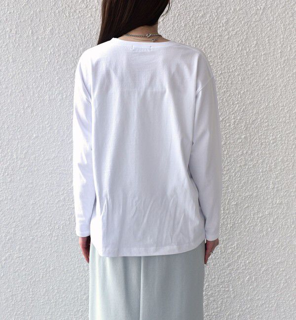 SHIPS Colors 「《一部追加予約》【WEB限定】〈洗濯機可能〉フロッキー ロゴ TEE（ロンT）◇」|Tシャツ・カットソー|