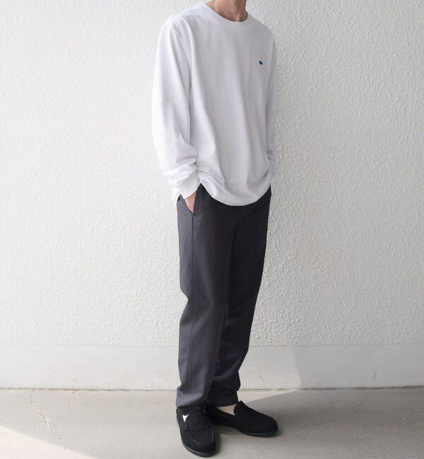 SHIPS any「【SHIPS any別注】LACOSTE: ワンポイント ピケ クルーネック Tシャツ 26AW (ロンT)◇」|Tシャツ・カットソー|