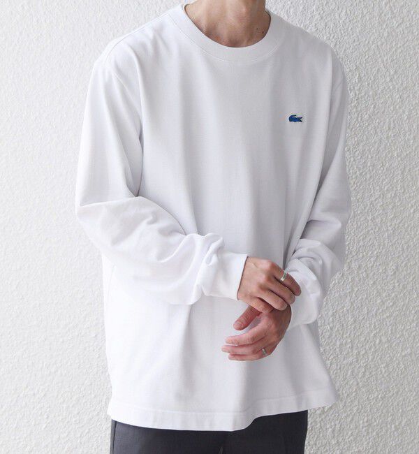SHIPS any「【SHIPS any別注】LACOSTE: ワンポイント ピケ クルーネック Tシャツ 26AW (ロンT)◇」|Tシャツ・カットソー|