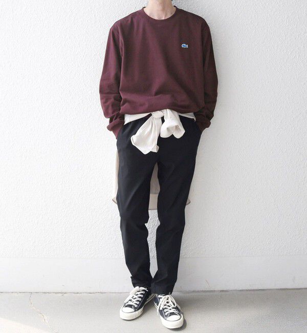 SHIPS any「【SHIPS any別注】LACOSTE: ワンポイント ピケ クルーネック Tシャツ 26AW (ロンT)◇」|Tシャツ・カットソー|