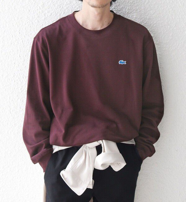 SHIPS any「【SHIPS any別注】LACOSTE: ワンポイント ピケ クルーネック Tシャツ 26AW (ロンT)◇」|Tシャツ・カットソー|