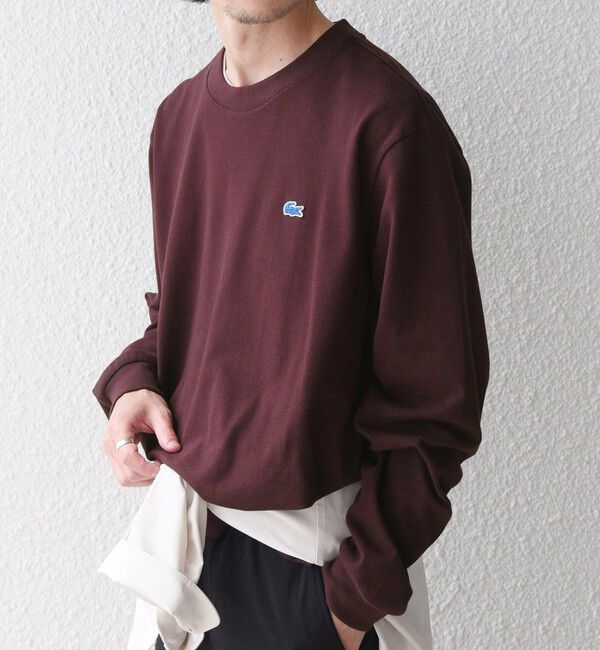 SHIPS any「【SHIPS any別注】LACOSTE: ワンポイント ピケ クルーネック Tシャツ 26AW (ロンT)◇」|Tシャツ・カットソー|