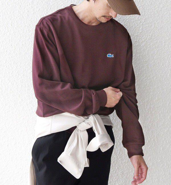 SHIPS any「【SHIPS any別注】LACOSTE: ワンポイント ピケ クルーネック Tシャツ 26AW (ロンT)◇」|Tシャツ・カットソー|