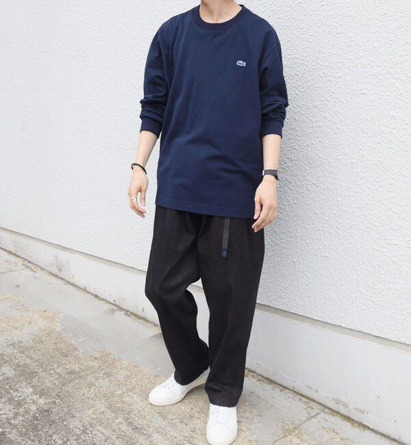 SHIPS any「【SHIPS any別注】LACOSTE: ワンポイント ピケ クルーネック Tシャツ 26AW (ロンT)◇」|Tシャツ・カットソー|