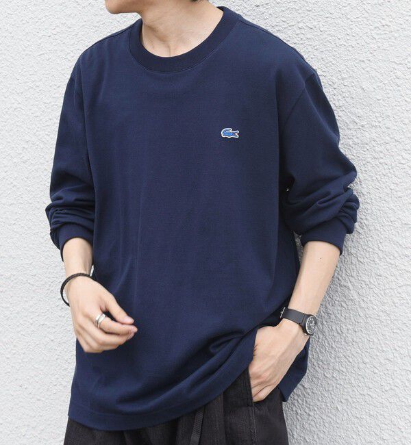 SHIPS any「【SHIPS any別注】LACOSTE: ワンポイント ピケ クルーネック Tシャツ 26AW (ロンT)◇」|Tシャツ・カットソー|
