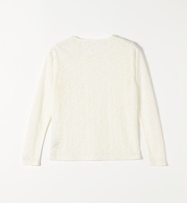 quaranciel「quaranciel:〈洗濯機可能〉シアー フラワー ジャカード コンパクト プルオーバー」|Tシャツ・カットソー|