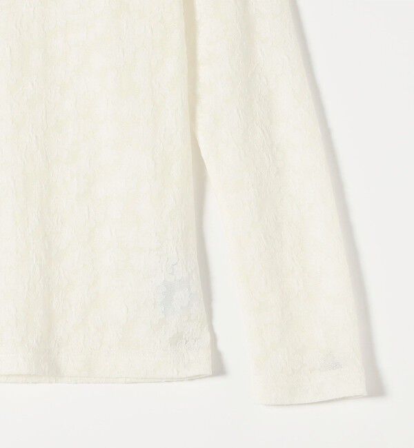 quaranciel「quaranciel:〈洗濯機可能〉シアー フラワー ジャカード コンパクト プルオーバー」|Tシャツ・カットソー|