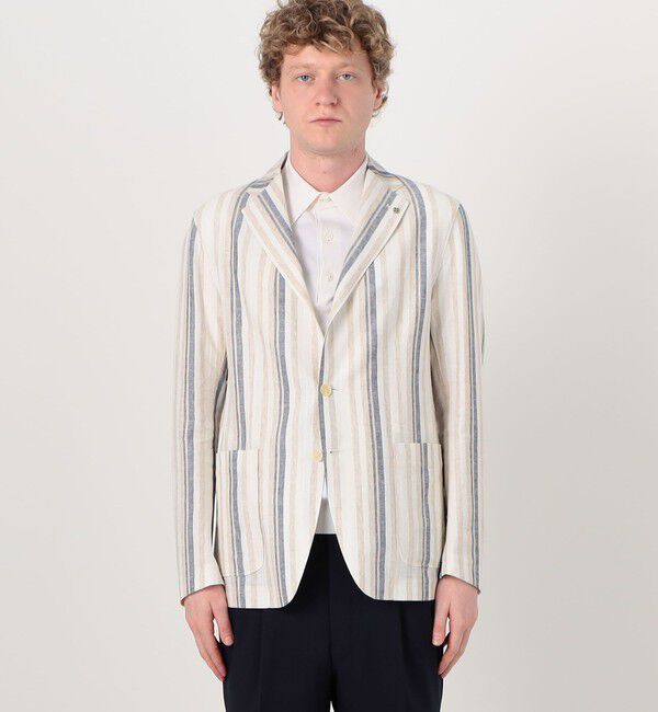 TOMORROWLAND MENS「【別注】TAGLIATORE G-LIGHT リネンレーヨン シングルブレステッド 2Bジャケット」|テーラードジャケット|