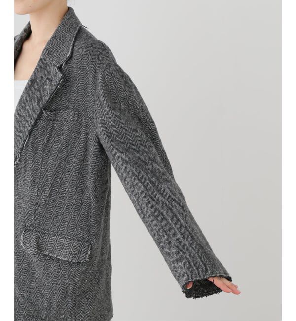 journal standard L'essage「JANE SMITH/ジェーンスミス GARMENT WASHED SILKNEP TWEED ジャケット」|テーラードジャケット|