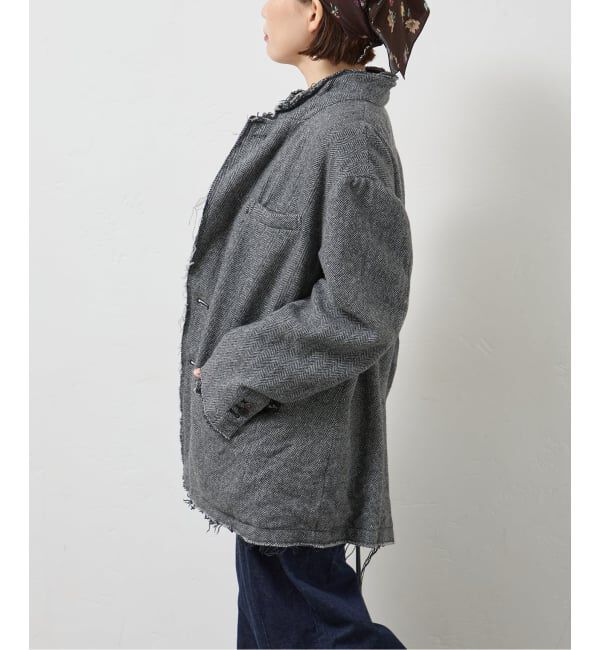 journal standard L'essage「JANE SMITH/ジェーンスミス GARMENT WASHED SILKNEP TWEED ジャケット」|テーラードジャケット|