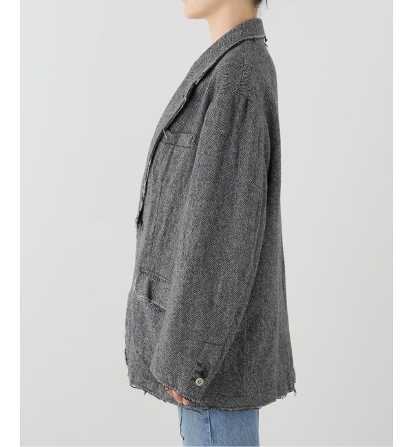 journal standard L'essage「JANE SMITH/ジェーンスミス GARMENT WASHED SILKNEP TWEED ジャケット」|テーラードジャケット|