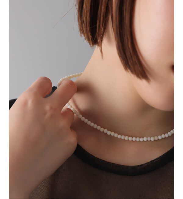 Spick and Span「《WEB限定》【SAMH by LILAS】ホワイトコーラルネックレス SV」|ネックレス|