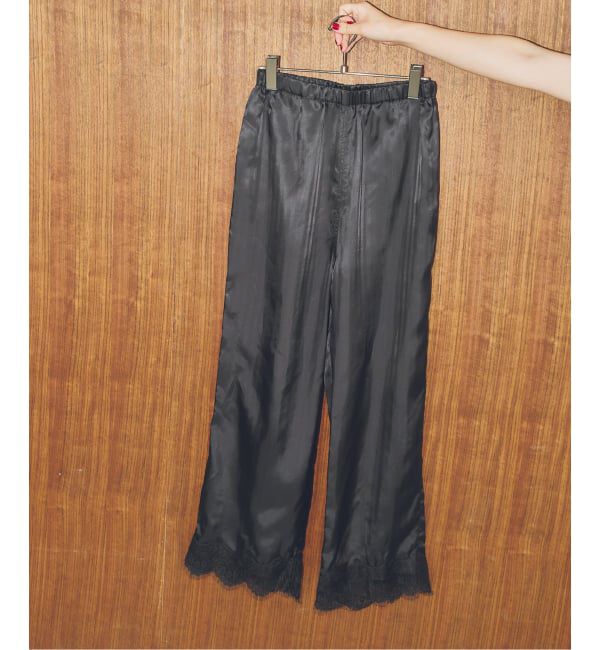 Spick and Span「《別注カラー有り》ARCHIVE STANCE / アーカイブスタンス lace hem pants」|その他|ブラック