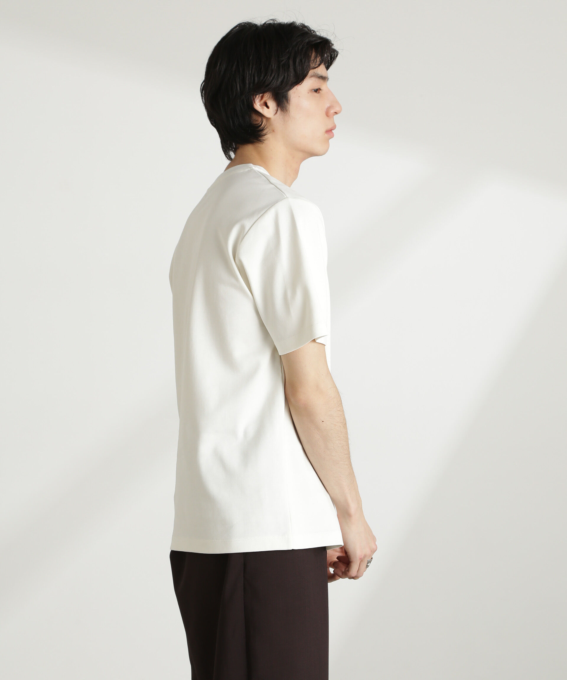 NANO universe「ダブルスムースクルーネックTシャツ 半袖」|Tシャツ・カットソー|
