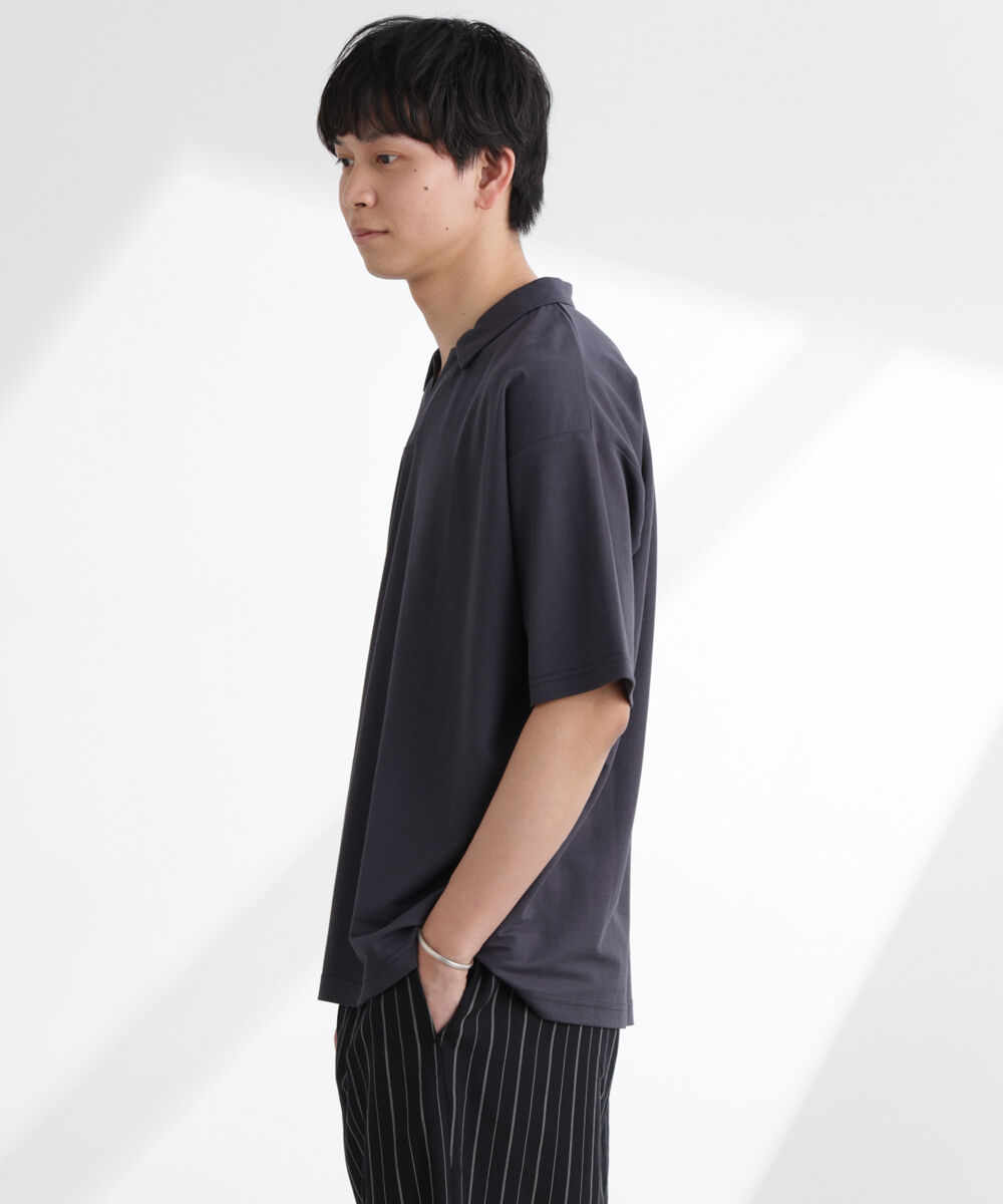 NANO universe「レーヨンナイロンポンチスキッパーシャツ 半袖」|Tシャツ・カットソー|