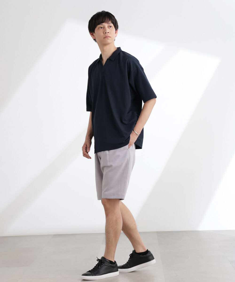 NANO universe「レーヨンナイロンポンチスキッパーシャツ 半袖」|Tシャツ・カットソー|