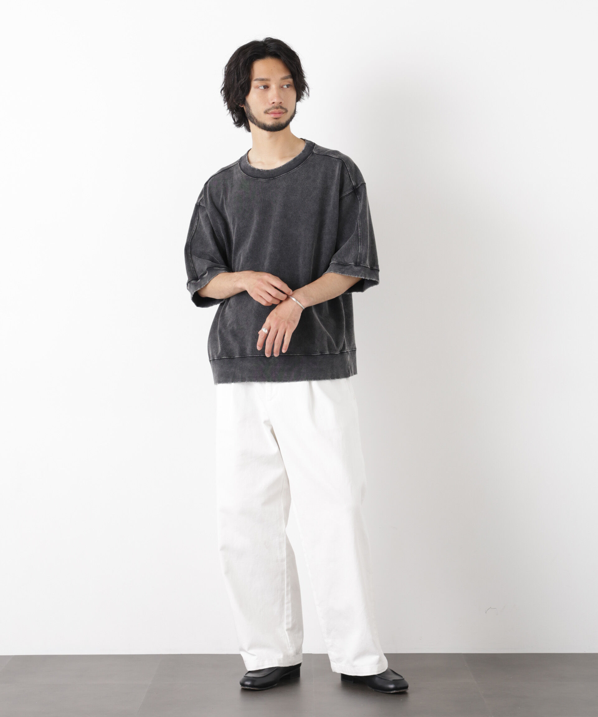 NANO universe「ケミカル加工袖線切替えTシャツ」|Tシャツ・カットソー|