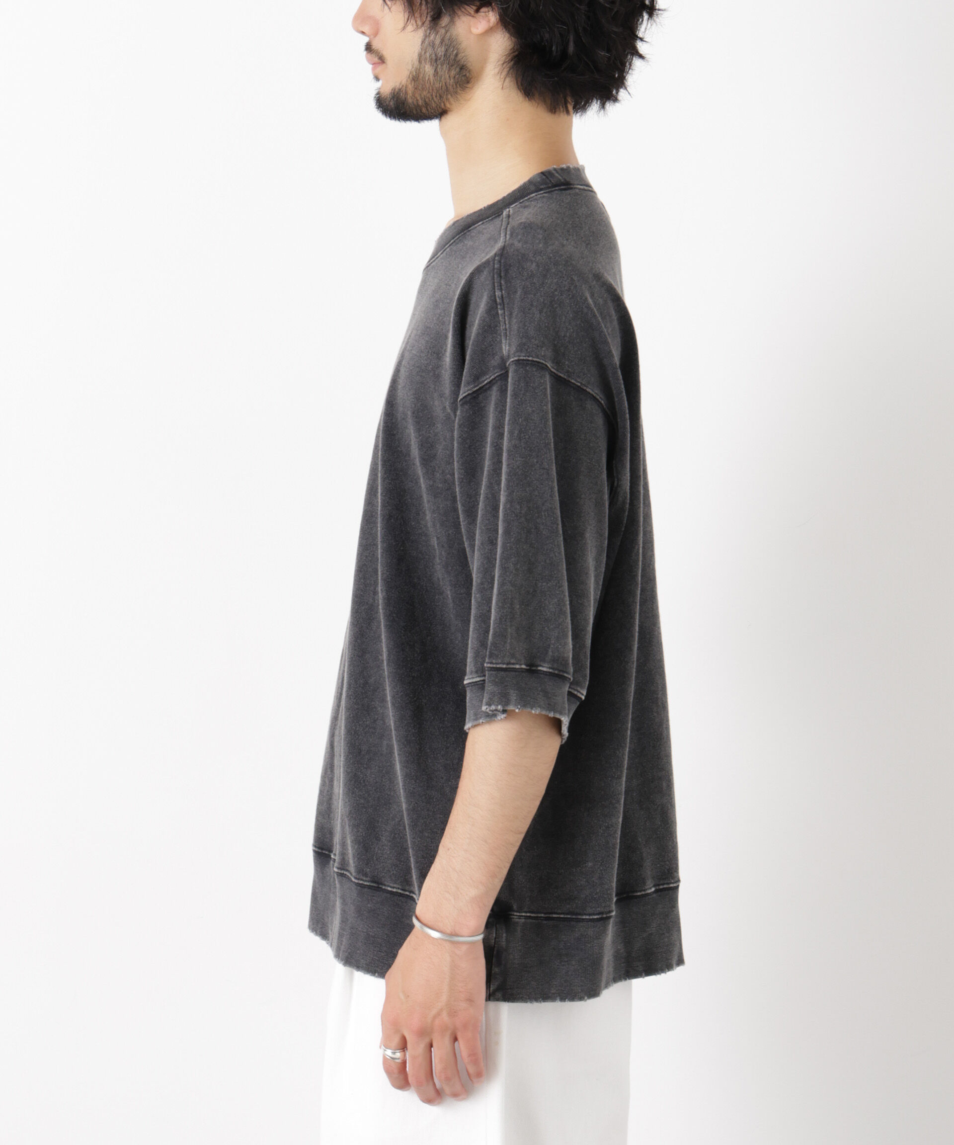 NANO universe「ケミカル加工袖線切替えTシャツ」|Tシャツ・カットソー|