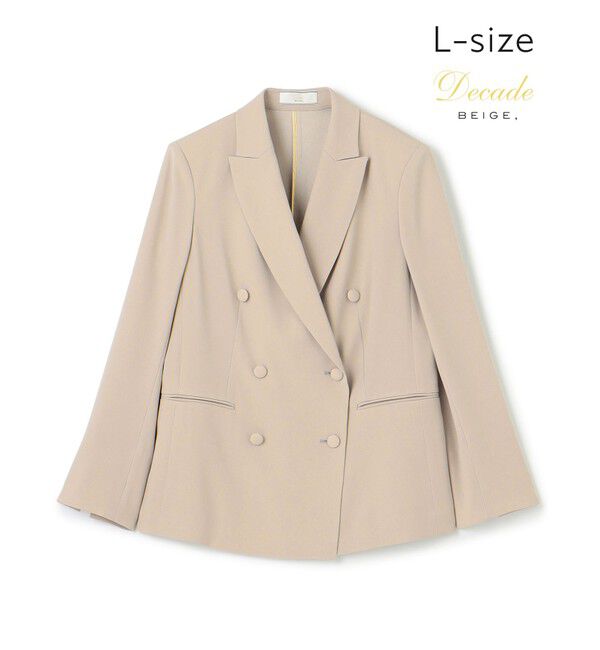 BEIGE,「【洗える・L-size】CINDY / ダブルブレストジャケット」|テーラードジャケット|Sand