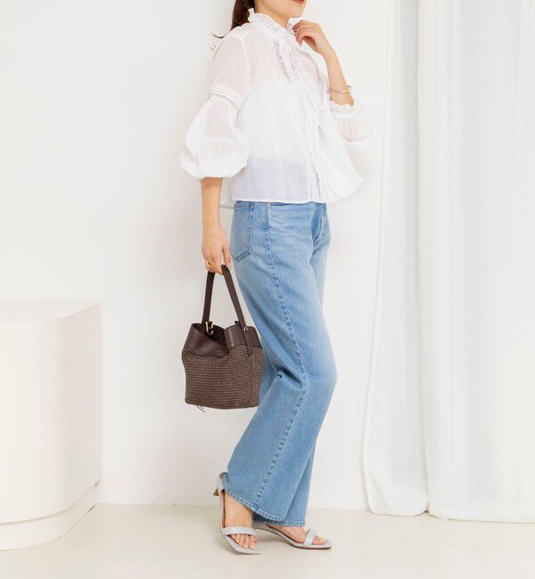 NOLLEY'S sophi「【MARILYN MOON】sheer starched cotton lace frilled ブラウス」|シャツ・ブラウス|